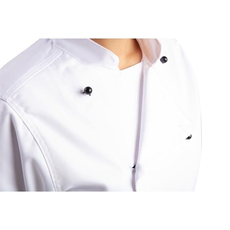 Whites Chicago unissex jaqueta de chef manga curta branca