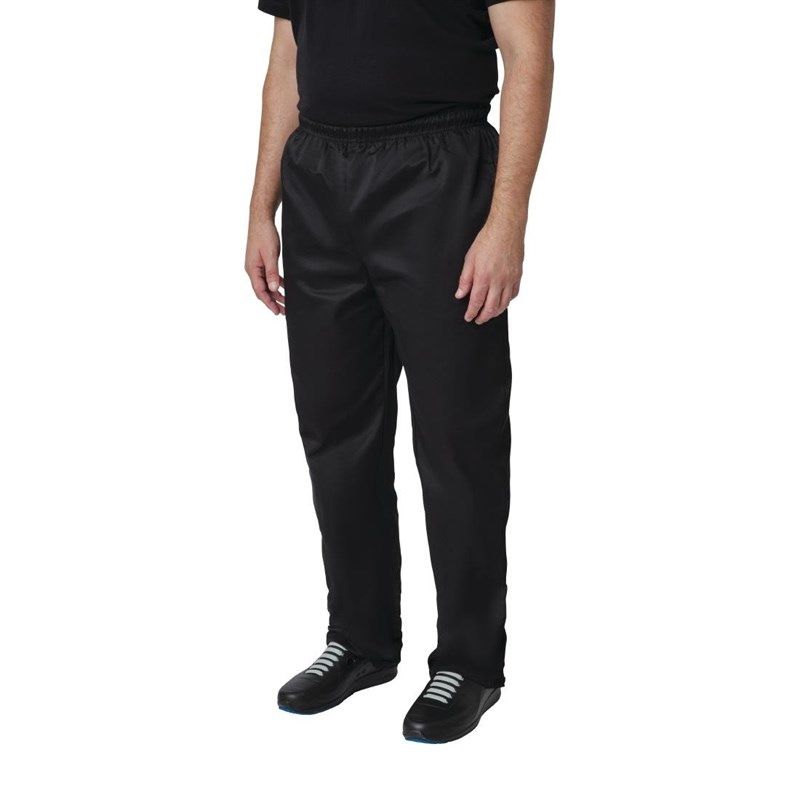Chefs Clothing Whites Vegas unisex koksbroek zwart - Maat L