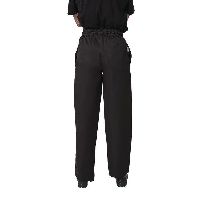 Chefs Clothing Whites Vegas unisex koksbroek zwart - Maat L