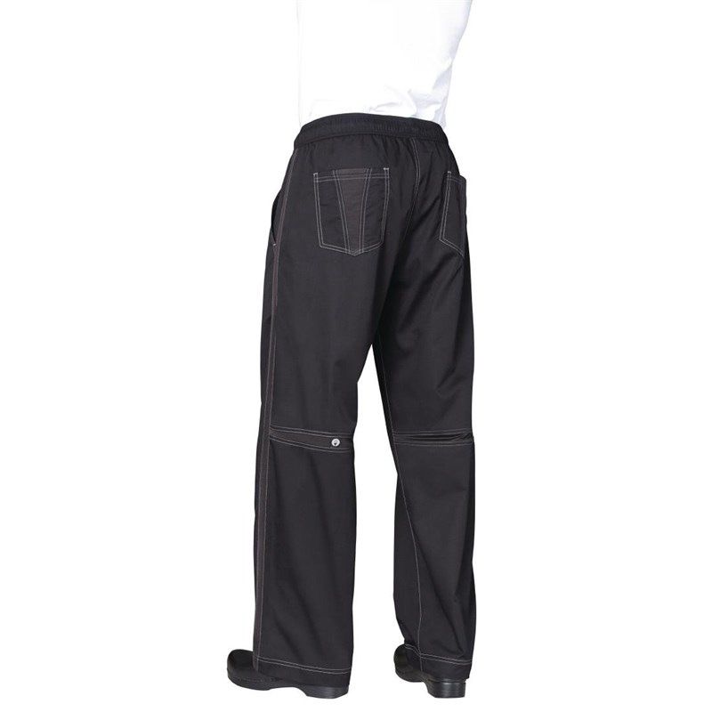 Chef Works Cool Vent uniseks baggy koksbroek zwart