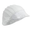 Whites nylon muts met klep en haarnet