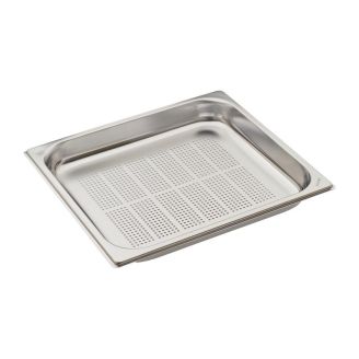 Gastro M rustfrit st&aring;l GN2/3 beholder perforeret 4cm