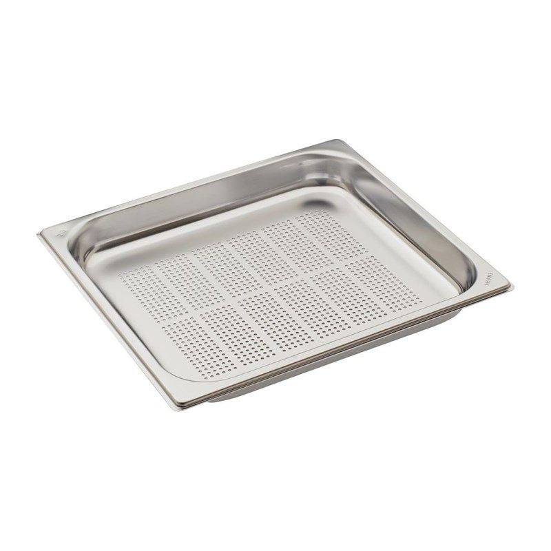Gastro M rustfrit st&aring;l GN2/3 beholder perforeret 4cm