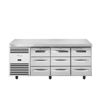 True refrigerated workbench 9 drawers CR1/3-CL-SS-3D-3D-3D