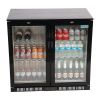 Polar G-serie 2-deurs barkoeling met klapdeuren zwart 198L