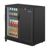 Polar G-serie 2-deurs barkoeling met blinde klapdeuren zwart 208L