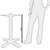 Pata de mesa redonda de hierro fundido Bolero