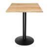 Tablero de mesa cuadrado pretaladrado Bolero natural 700 x 700 mm