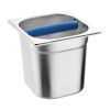 Recipiente de batente em a&ccedil;o inoxid&aacute;vel GN 1/6