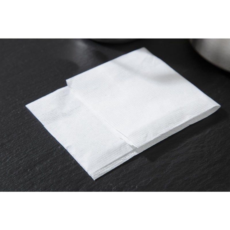 Servetten 1-laags wit 12x9cm