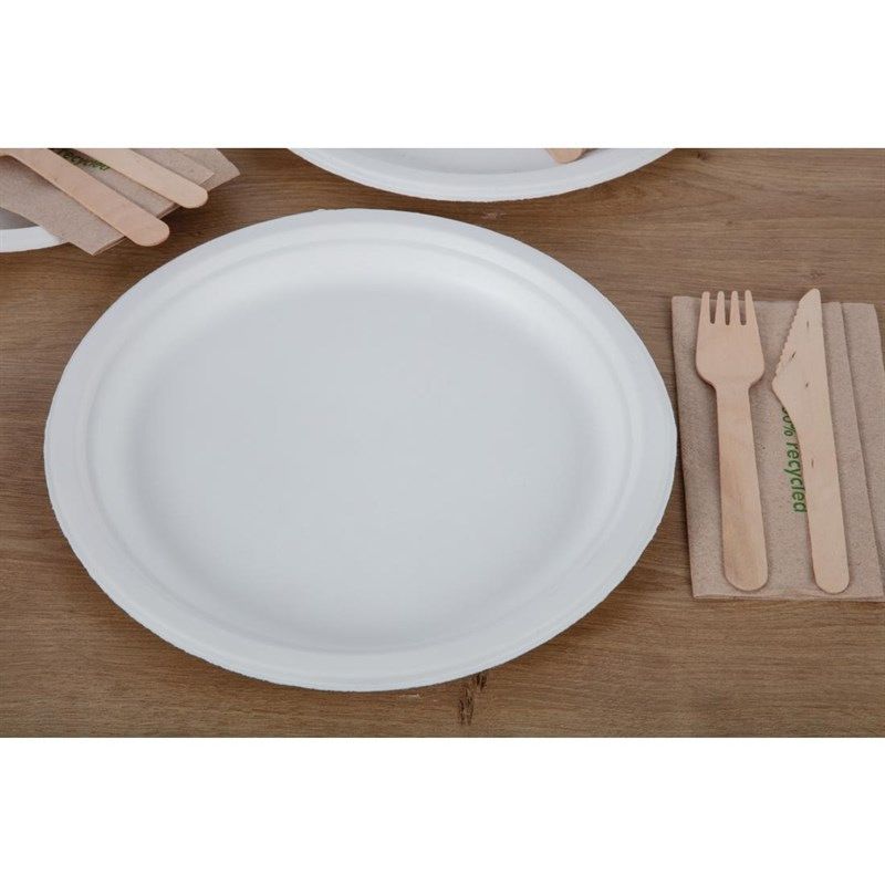Fiesta Green komposterbare bagasse tallerkener 26cm