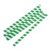 Canudos para smoothie de papel listrado verde/branco Fiesta Verde 21cm