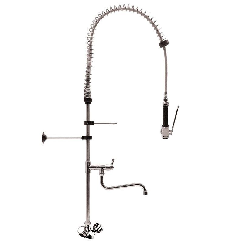 Doccia prerisciacquo Gastro M con manopole rotanti e rubinetto girevole 120 cm