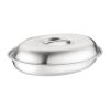 Olympia prato oval de a&ccedil;o inoxid&aacute;vel coberto 20cm