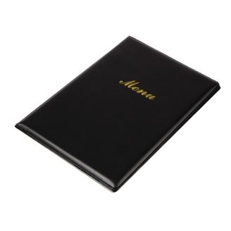 Olympia PVC menumappen zwart 2 pagina's