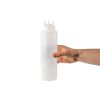 Vogue portioneer knijpfles transparant met 3 spuitmonden 102cl
