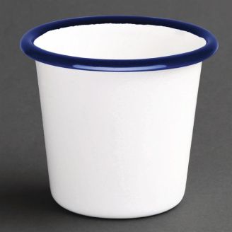 奥林匹亚 珐琅酱锅 白色和蓝色 11.4cl