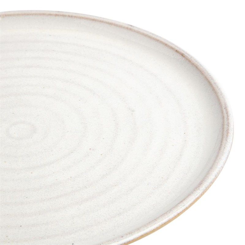 Platos redondos Olympia Canvas con borde estrecho blanco 26,5cm