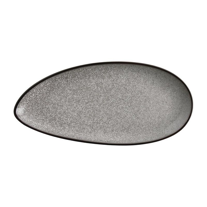 Prato em forma de folha Olympia Mineral 25,5x12cm