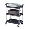 Cambro KD serveringsvogn med 3 bakker sort