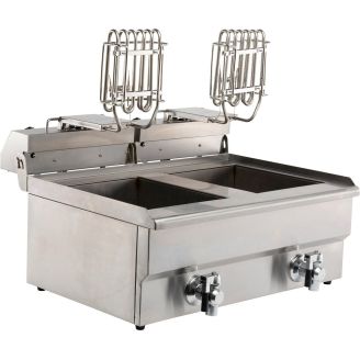 Freidora el&eacute;ctrica de mesa Combisteel 2x 10 litros