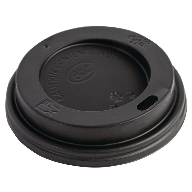 Coperchio nero Fiesta per tazze da caff&egrave; - 225 ml (50 pezzi)