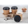 Coperchio nero Fiesta per tazze da caff&egrave; - 225 ml (50 pezzi)