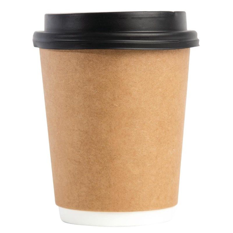 Coperchio nero Fiesta per tazze da caff&egrave; - 225 ml (50 pezzi)