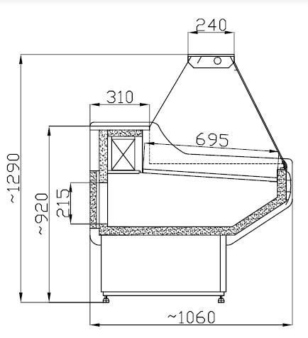 Combisteel Koelvitrine owen 2.5