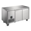 Banco de trabajo para congelador de acero inoxidable Polar U-Series - 2 puertas