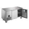 Banco de trabajo para congelador de acero inoxidable Polar U-Series - 2 puertas