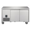 Banco de trabajo para congelador de acero inoxidable Polar U-Series - 2 puertas
