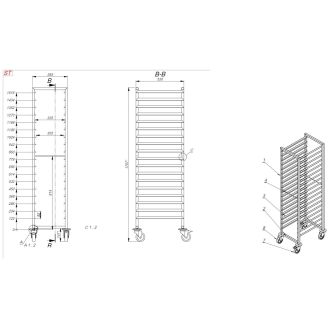 Combisteel Regaalwagen 1/1gn 18x