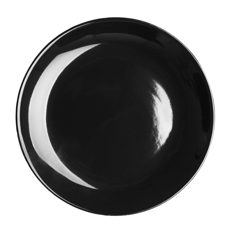 Olympia cafe coupe bord zwart - 200 mm 8" (pak van 12)