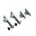 Polar Complete castor wheels Set of 4 castor wheels and 2 legs
