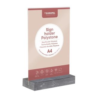 Europel Schilderhalter A4 Polystone Anthrazit