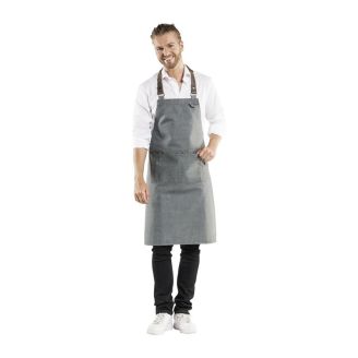 Chaud Devant Forene denim halterschort grijs 70(B) x 90(L) cm