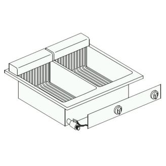 Combisteel El. friteuse 2x 10 liter