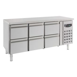 Combisteel 700 kylarbetsb&auml;nk 6 l&aring;dor 417 liter