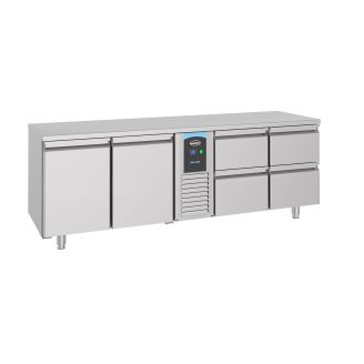 Combisteel 700 k&oslash;let arbejdsbord 2drs 4 skuffer monoblok 632 liter