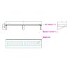 Estante de pared de acero inoxidable Combisteel 300 1800 con consolas