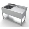 Tablette inf&eacute;rieure d'&eacute;vier Combisteel 700 1 gauche 1400