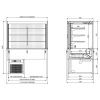 Combisteel Drop-in Wandmodel Koelvitrine Recht - Roll-up 3/1
