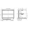 Combisteel Drop-in Warmvitrine Keramisch Recht - Zwart 3/1