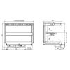 Combisteel Drop-in Wandmodel Warmvitrine Keramisch Recht - Zwart 3/1