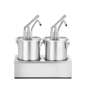 Hendi saucenspender, Edelstahl, Zweier-Set, 9L, 400x200x(H)440mm
