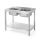 Hendi dubbelt handfat med hylla - 700mm, Kitchen Line, 1000x700x (H) 850mm