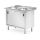 Hendi double sink table with cabinet &ndash; welded., Profi Line, 1000x600x(H)850mm