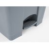 Pattumiera a pedale AmerBox, 68L, grigio chiaro, 490x410x(H)660mm