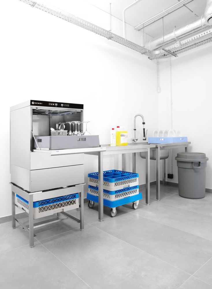 Hendi geschirrsp&uuml;ler 50x50 - elektronische Steuerung, 400V/6600W, 576x645x(H)837mm